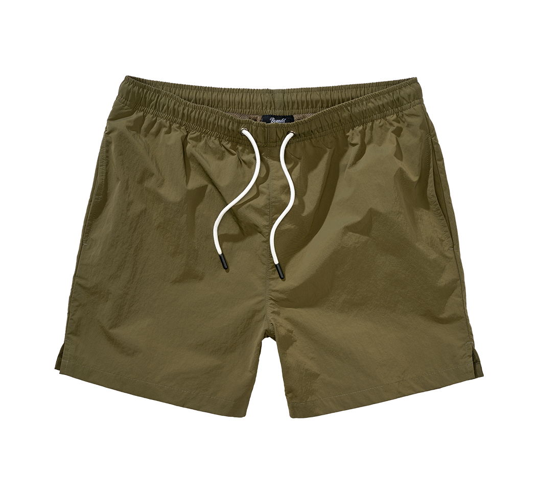 Short de bain Brandit Swimshort Basic en nylon à doublure filet et poche à glissière