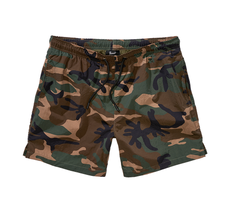 Short de bain Brandit Swimshort Basic en nylon à doublure filet et poche à glissière