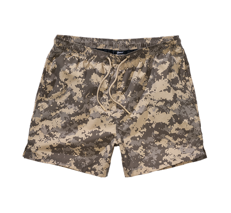 Short de bain Brandit Swimshort Basic en nylon à doublure filet et poche à glissière