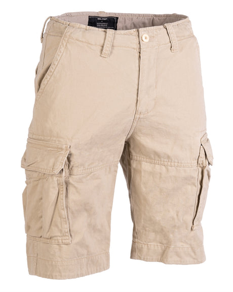 Short de combat type US Mil-Tec en coton prélavé, taille réglable et six poches