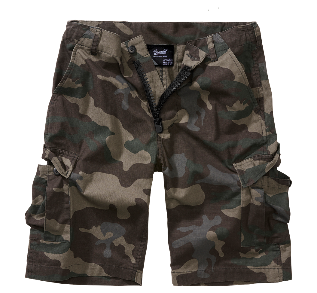 Short enfant Brandit BDU en coton ripstop six poches et tour de taille réglable