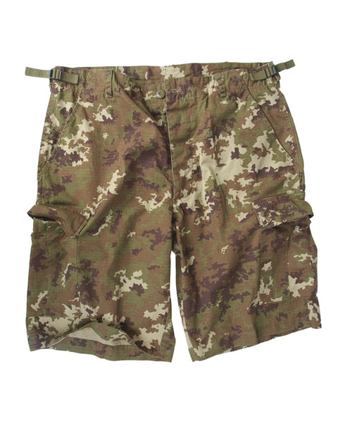 Short type US Mil-Tec en coton ripstop prélavé six poches et ceinture réglable