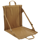 Siège pliant Brandit Foldable Seat 40 x 38 cm dossier inclinable et poche filet double