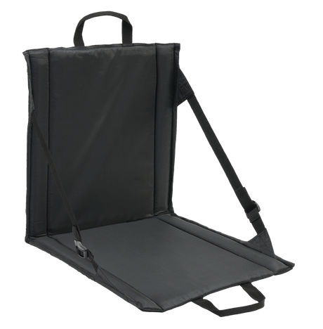 Siège pliant Brandit Foldable Seat 40 x 38 cm dossier inclinable et poche filet double