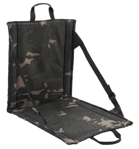 Siège pliant Brandit Foldable Seat 40 x 38 cm dossier inclinable et poche filet double