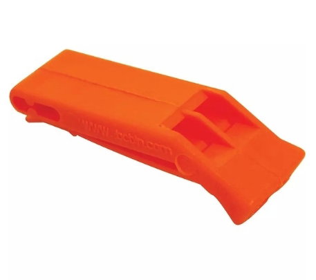 Sifflet de détresse BCB homologué SOLAS et OTAN NSN 4220-99-120-9470 avec attache latérale