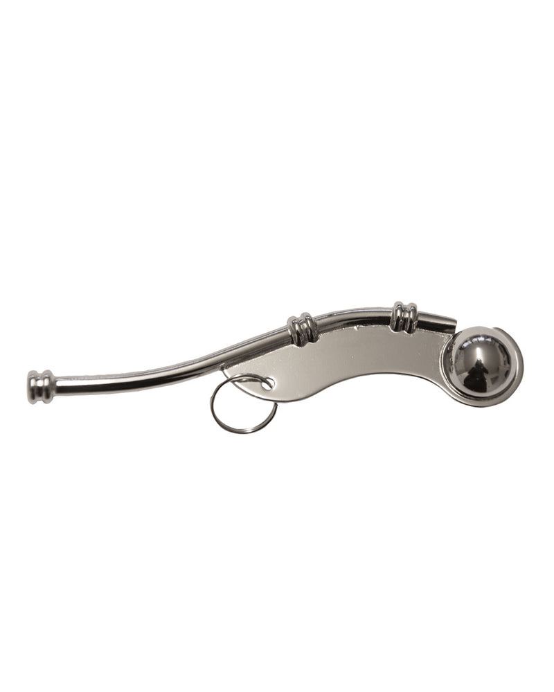 Sifflet de maître d'équipage Mil-Tec en laiton nickelé, 12,5 x 2,5 cm pour 24 grammes