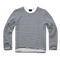 Sweat Brandit Marine en coton molleton gratté col rond et manches longues rayées