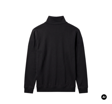 Sweat Brandit Plüsch Troyer en coton col montant à fermeture éclair et bords côtes