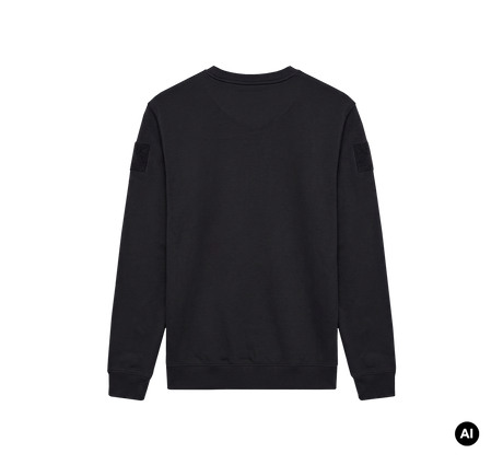 Sweat Brandit Plüsch col rond en coton surfaces auto-agrippantes et larges bords côtes