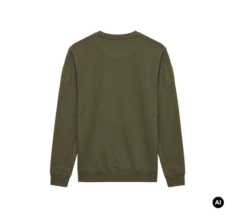 Sweat Brandit Plüsch col rond en coton surfaces auto-agrippantes et larges bords côtes