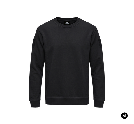 Sweat Brandit Plüsch col rond en coton surfaces auto-agrippantes et larges bords côtes