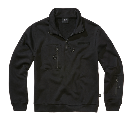 Sweat Brandit Tactical Troyer molleton gratté capuche et surfaces auto-agrippantes