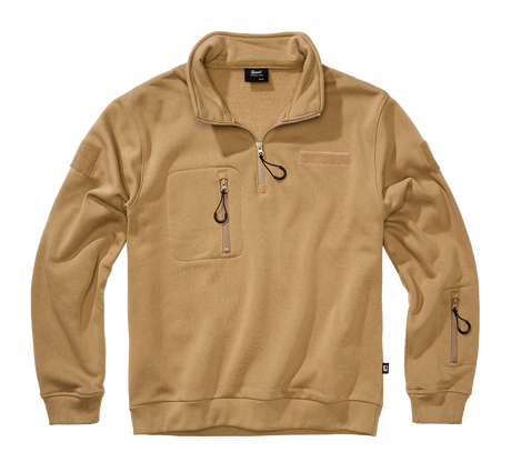 Sweat Brandit Tactical Troyer molleton gratté capuche et surfaces auto-agrippantes