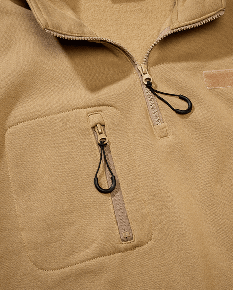 Sweat Brandit Tactical Troyer molleton gratté capuche et surfaces auto-agrippantes