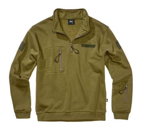 Sweat Brandit Tactical Troyer molleton gratté capuche et surfaces auto-agrippantes
