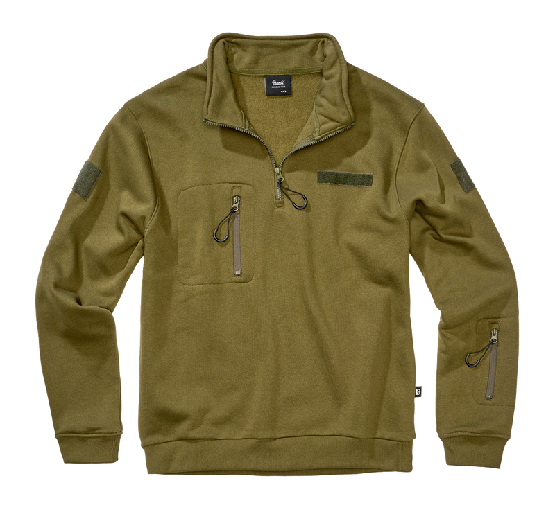 Sweat Brandit Tactical Troyer molleton gratté capuche et surfaces auto-agrippantes