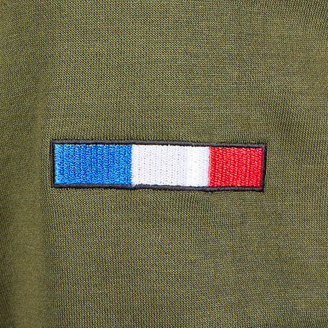Sweat à capuche Ares polycoton 350 g/m² brodé FRENCH ARMY poche à glissière