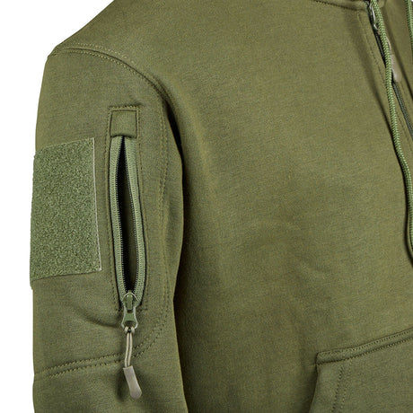 Sweat à capuche Ares polycoton 350 g/m² brodé FRENCH ARMY poche à glissière