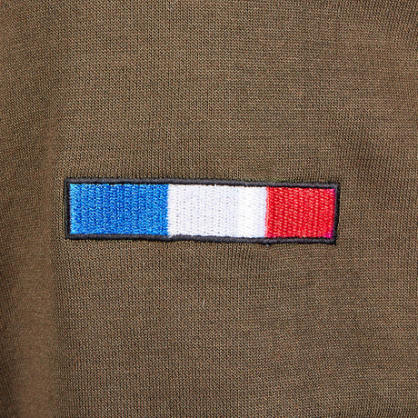 Sweat à capuche Ares polycoton 350 g/m² brodé FRENCH ARMY poche à glissière