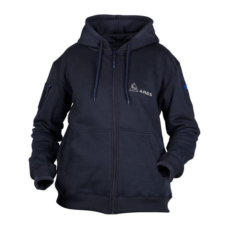 Sweat à capuche Ares polycoton 350 g/m² brodé FRENCH FORCES poche de manche