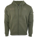 Sweat à capuche Mil-Tec Tactical en coton-polyester avec poches bras et fermeture éclair frontale