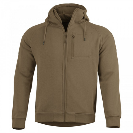 Sweat à capuche Pentagon Leonidas 2.0 en coton-polyester à emplacements auto-agrippants et poche poitrine