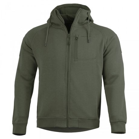Sweat à capuche Pentagon Leonidas 2.0 en coton-polyester à emplacements auto-agrippants et poche poitrine