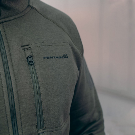 Sweat à capuche Pentagon Leonidas 2.0 en coton-polyester à emplacements auto-agrippants et poche poitrine