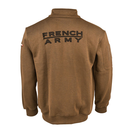 Sweat à glissière Ares French Army polycoton 350 g/m² brodé dos et drapeau manche