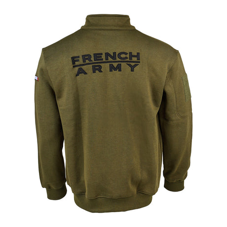 Sweat à glissière Ares French Army polycoton 350 g/m² brodé dos et drapeau manche