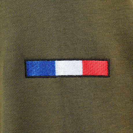 Sweat à glissière Ares French Army polycoton 350 g/m² brodé dos et drapeau manche