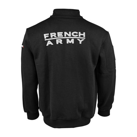 Sweat à glissière Ares French Army polycoton 350 g/m² brodé dos et drapeau manche
