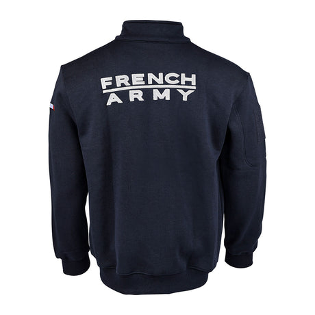 Sweat à glissière Ares French Army polycoton 350 g/m² brodé dos et drapeau manche