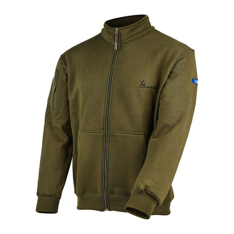 Sweat à glissière Ares French Army polycoton 350 g/m² brodé dos et drapeau manche