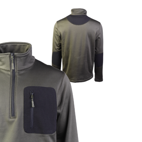 Sweat polaire Mil-Tec stretch zippé avec renforts aux coudes et à la poitrine