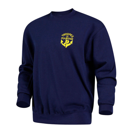 Sweat-shirt Ares Troupes de marine logo TDM floqué col rond marquage de tradition