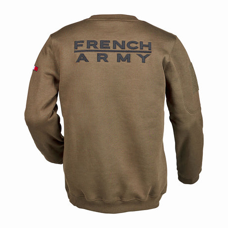 Sweat-shirt Ares col rond polycoton 350 g/m² brodé FRENCH ARMY au dos