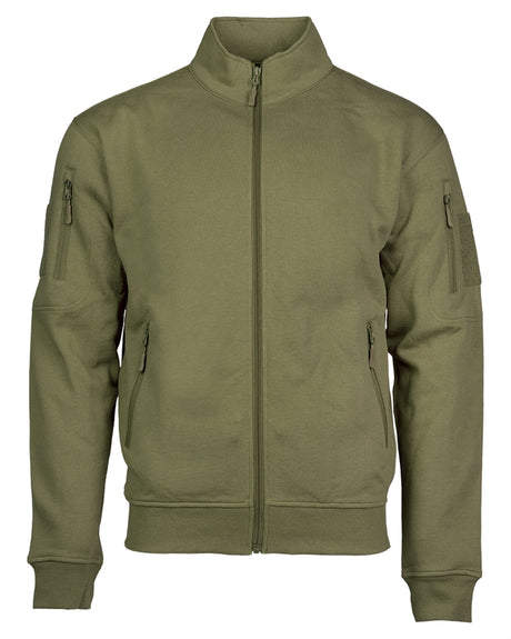 Sweat tactique Mil-Tec en molleton coton polyester à glissière avec poches de bras