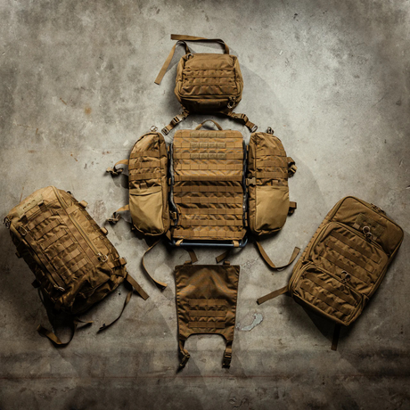 Système modulaire tactique Eberlestock Mission EMOD Full Kit cadre, sac d'assaut, coiffe, ailes et panneau
