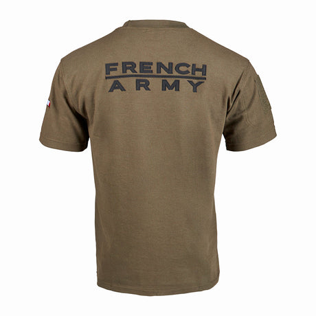T-shirt Ares French Army en polycoton 230 g/m² avec poche à glissière sur la manche
