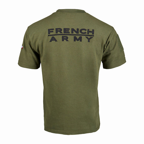T-shirt Ares French Army en polycoton 230 g/m² avec poche à glissière sur la manche