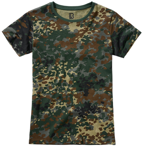 T-shirt Brandit coupe femme en coton 160 g par m² col rond et manches courtes
