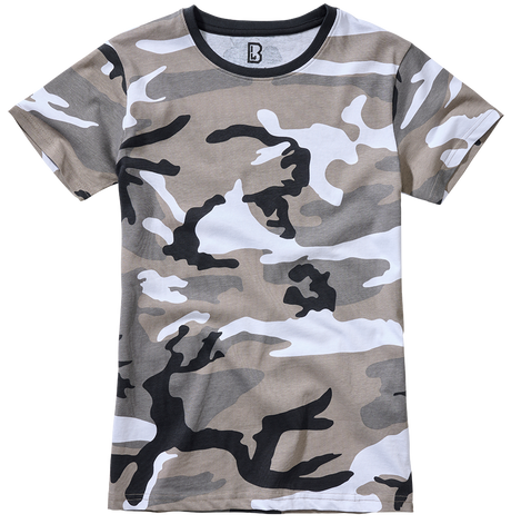 T-shirt Brandit coupe femme en coton 160 g par m² col rond et manches courtes