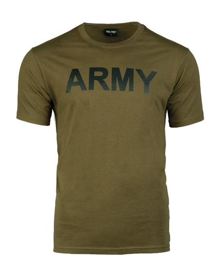 T-shirt Mil-Tec imprimé ARMY en coton et viscose, jersey simple 145 g/m²