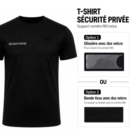 T-shirt Sécurité privée Patrol Equipement 100% coton marquage rétroréfléchissant