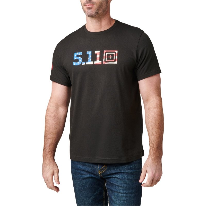 T-shirt USA Flag Fill 5.11 Tactical graphique original polycoton traité anti-odeur