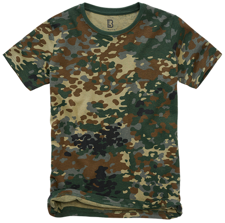 T-shirt enfant Brandit en coton 160 g/m² col rond manches courtes et coupe ample