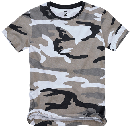 T-shirt enfant Brandit en coton 160 g/m² col rond manches courtes et coupe ample