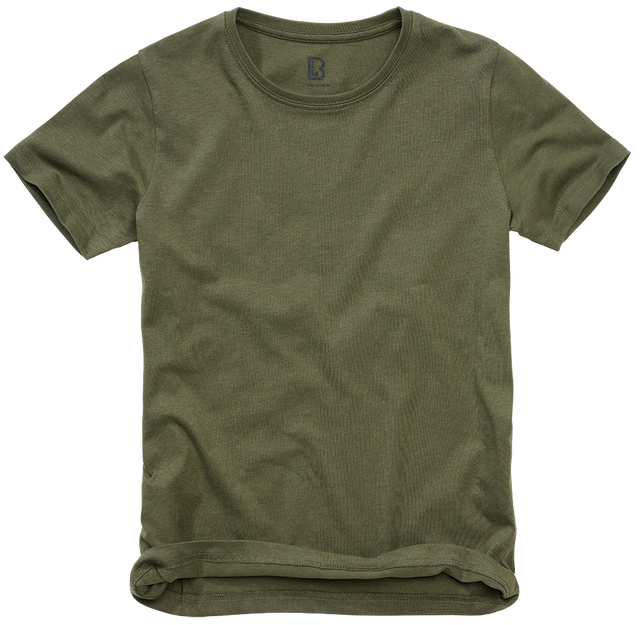 T-shirt enfant Brandit en coton 160 g/m² col rond manches courtes et coupe ample